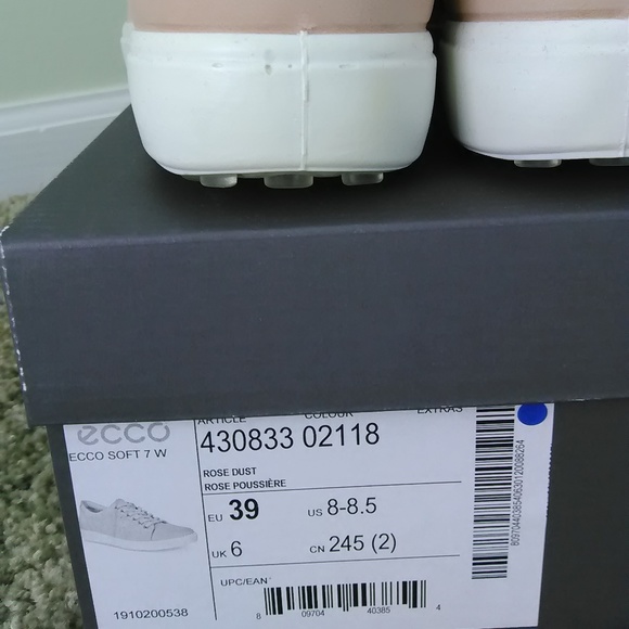 Ecco Soft 7 Leather Rose Women's Walking Shoe NEW - Picture 4 of 5